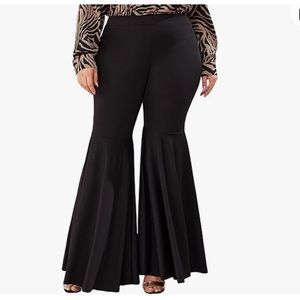 Black bell bottom pants